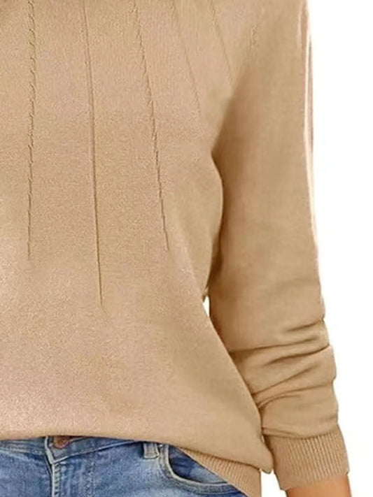 Long Sleeve Sweater – Ribbed Hem, Modern Fit