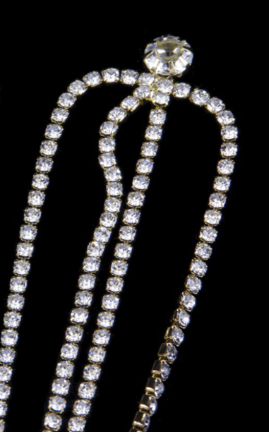 Rhinestone Sexy Bikini Accessories Chest Necklace One Size Gold
