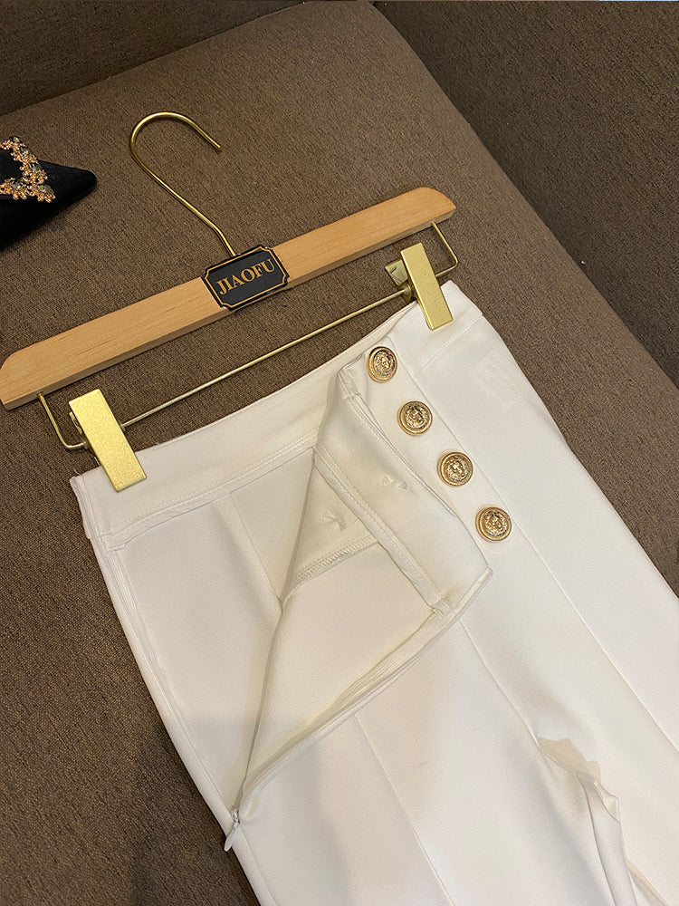 Aline button pants