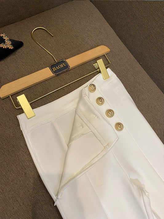 Aline button pants