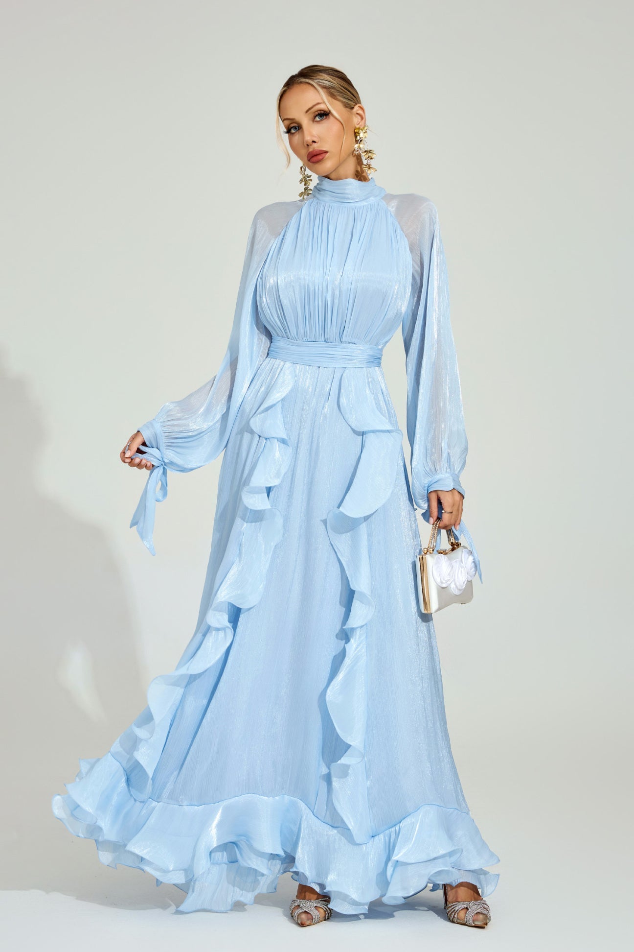 Céleste Ruffle Maxi Dress size M