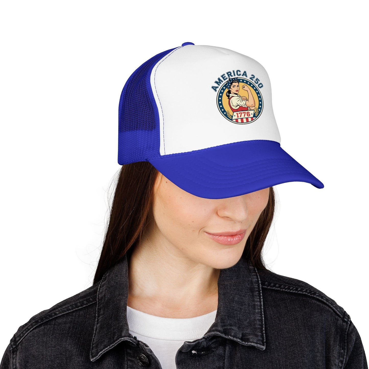 America 250 Trucker Hat — Patriotic 1776 Foam Cap
