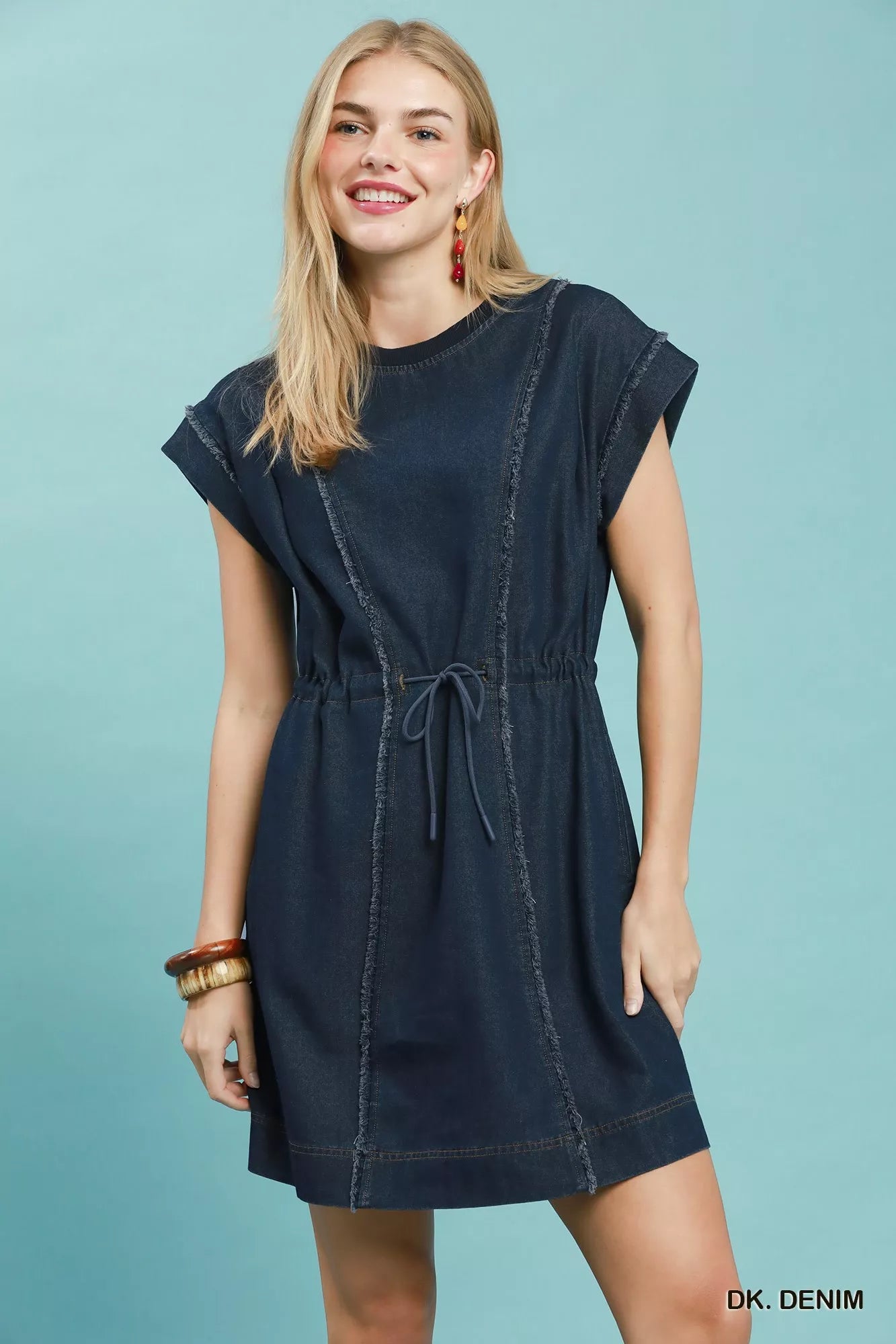 Dark Navy Denim Mini Dress