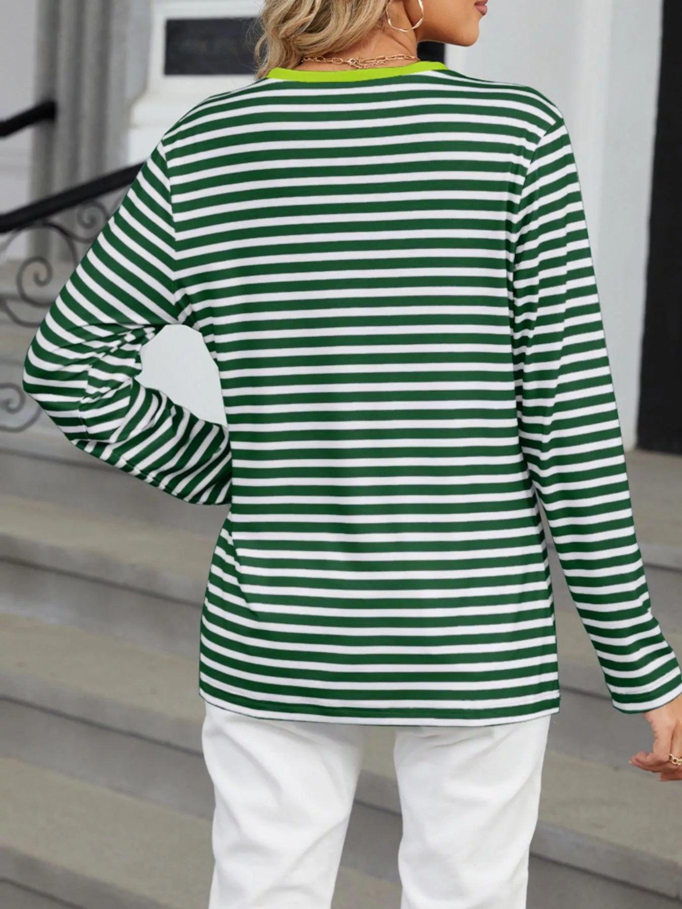 Striped Long Sleeve Henley T-Shirt – Classic Comfort with Modern Style