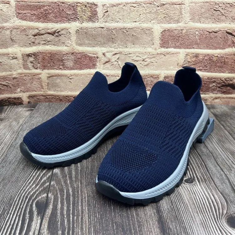 Breathable Mesh Round Toe Platform Athletic