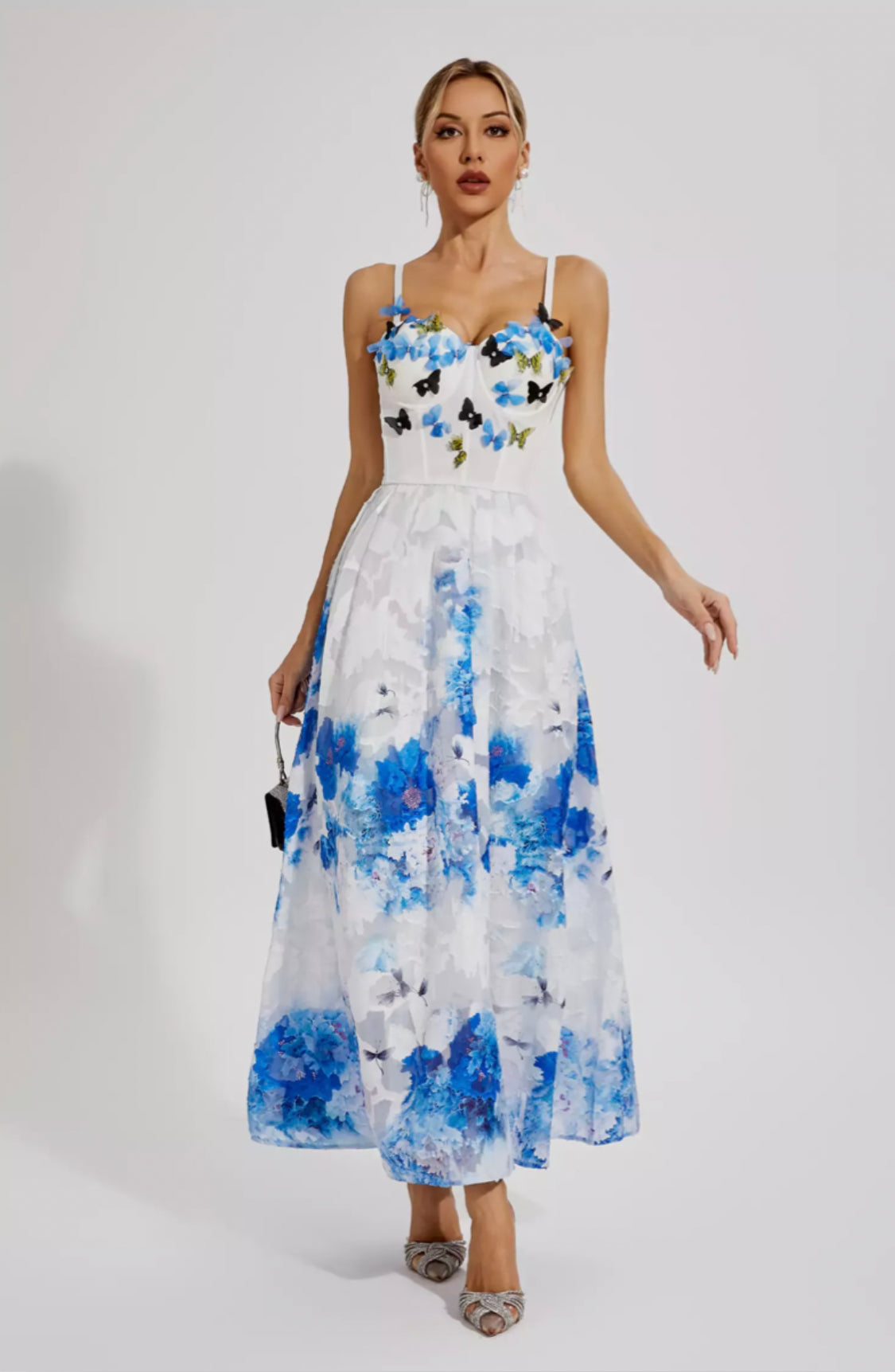 Kaisley butterfly maxi dress