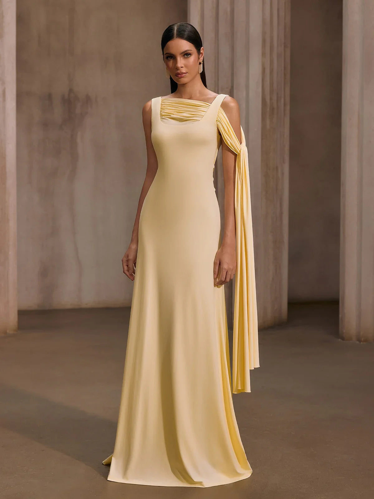 Draped Goddess Gown