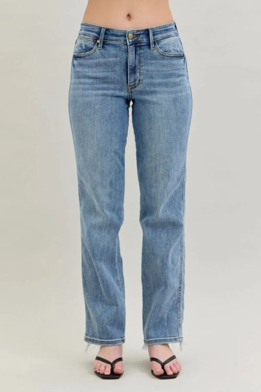 Laidback Cell Pocket Frayed Blue Jeans