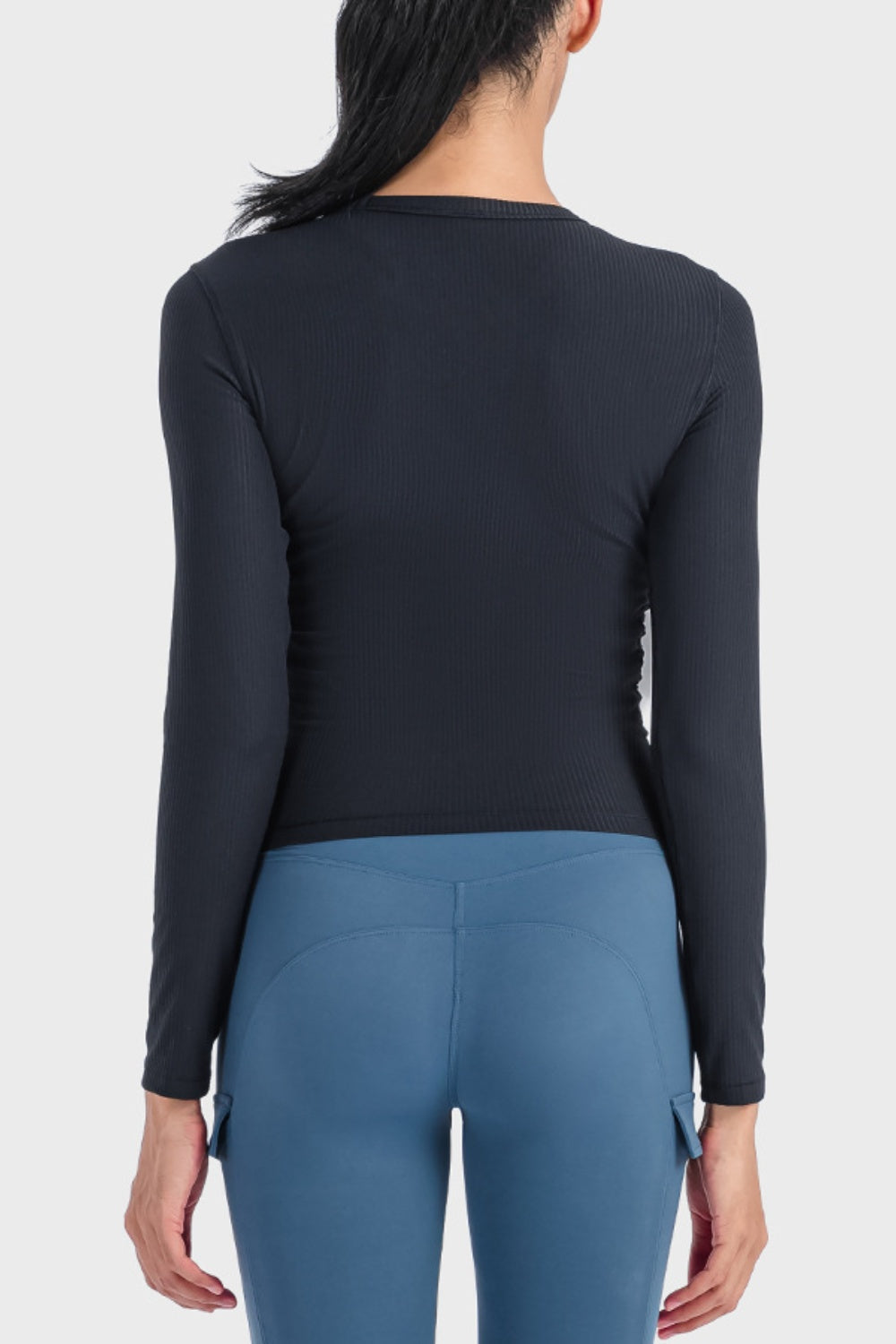 Long Sleeve Sports Tee – Round Neck, Modern Style