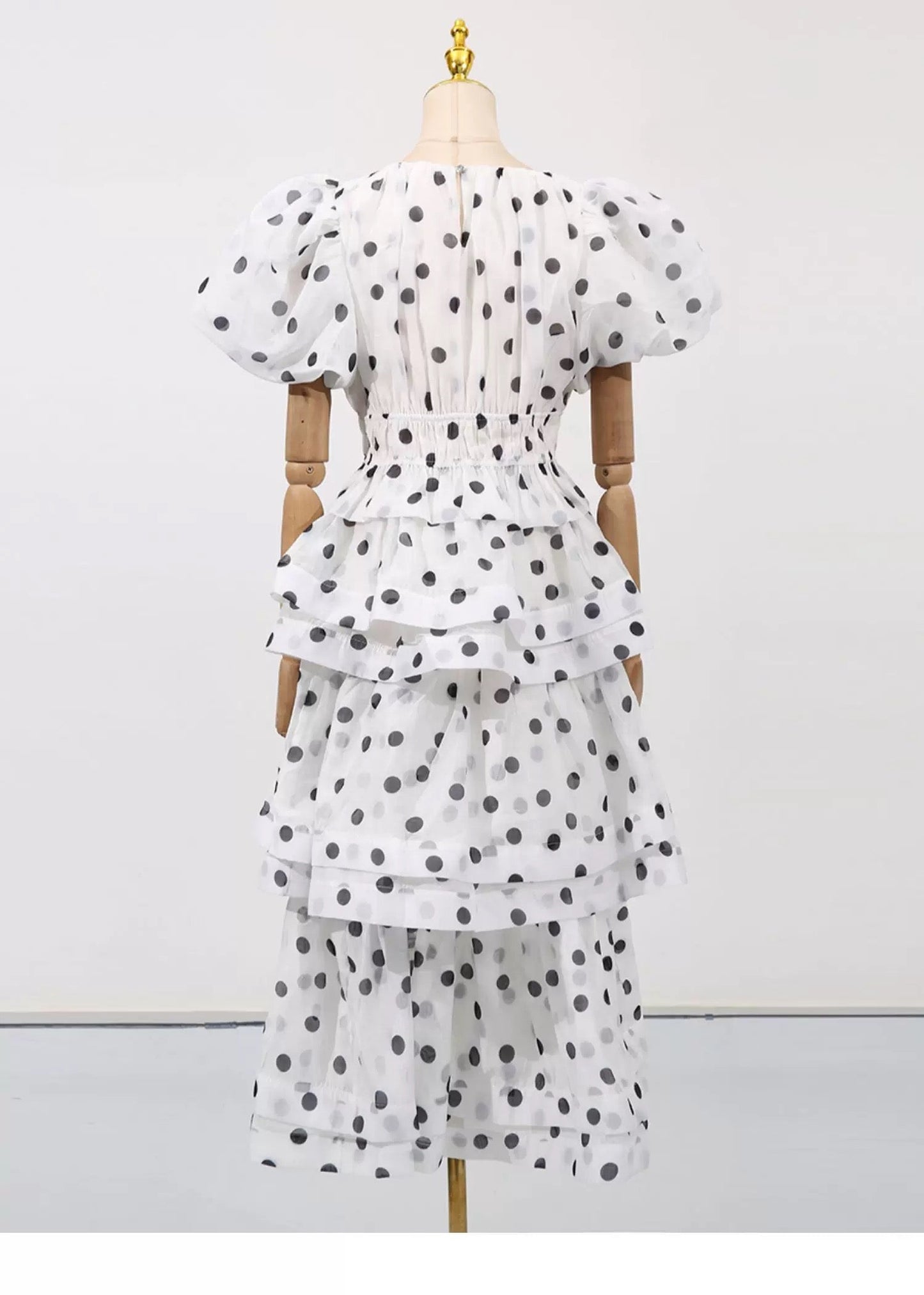 Odette Tiered Dot Dress