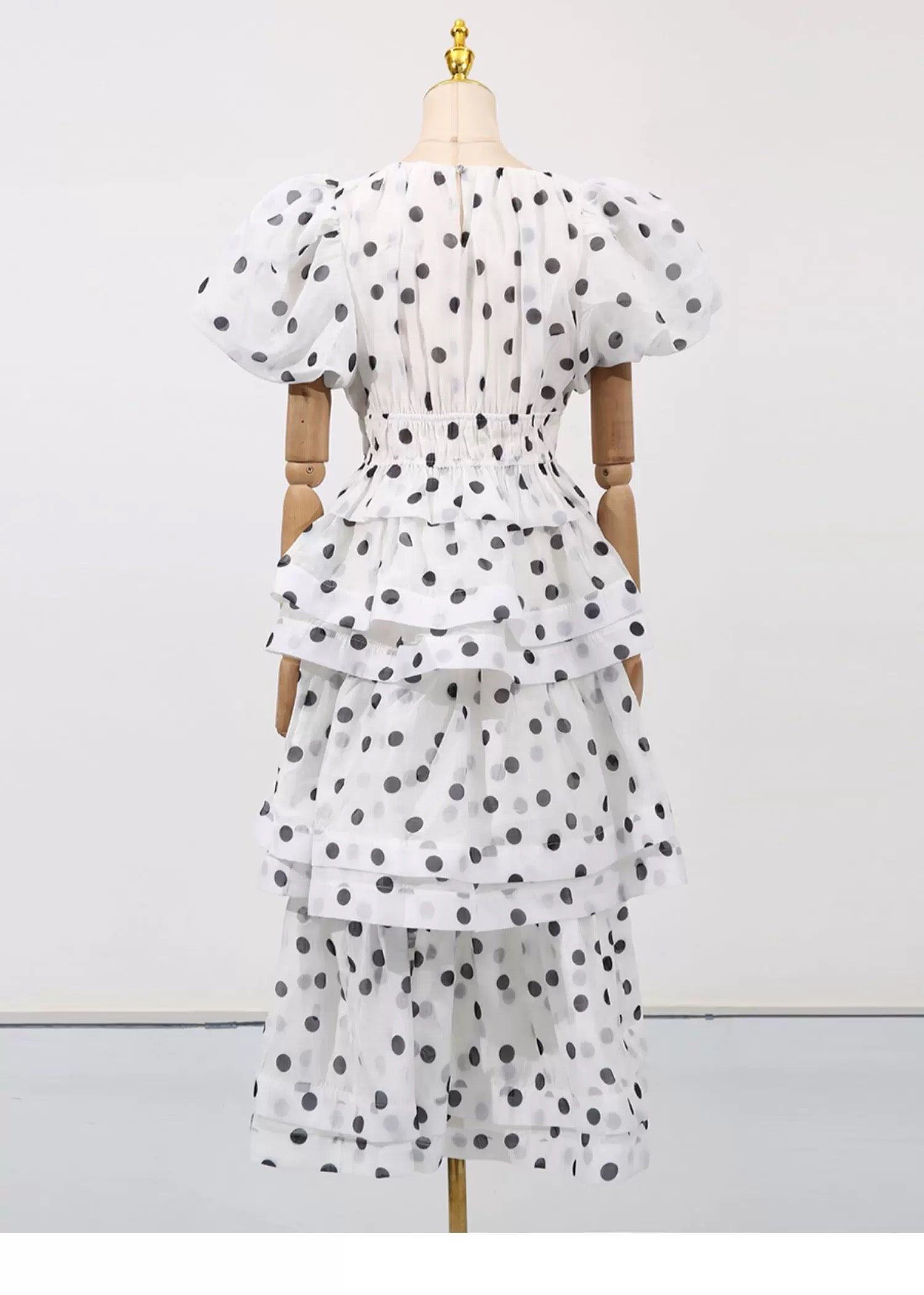 Odette Tiered Dot Dress