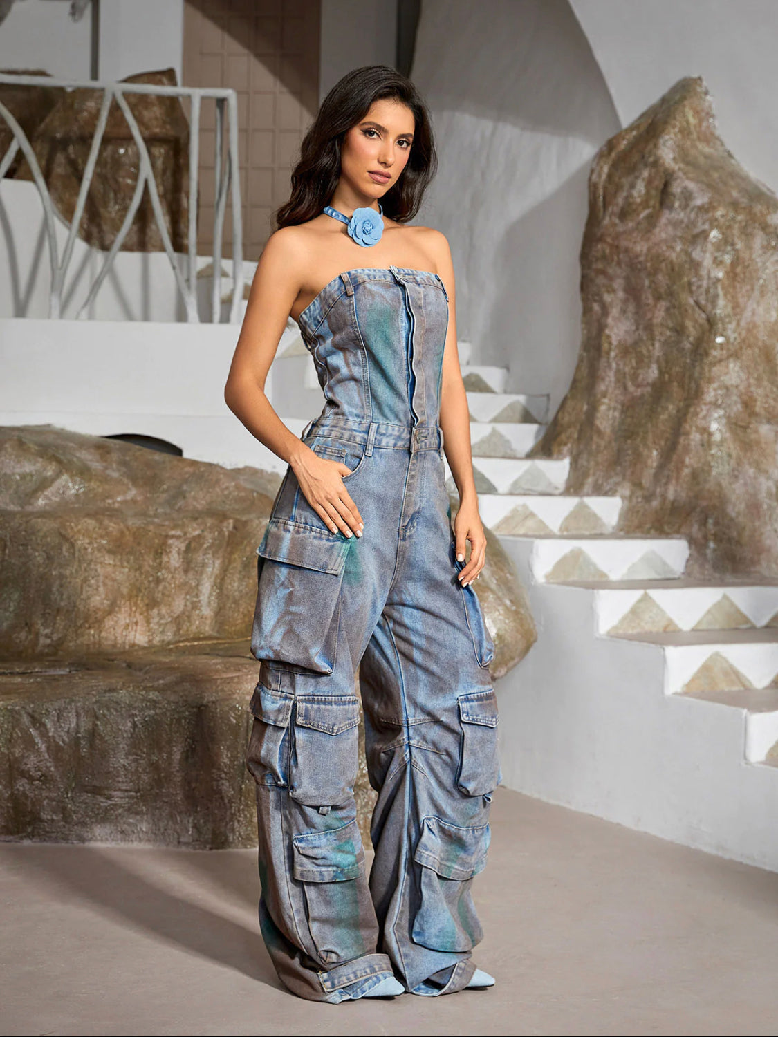 Amina denim jumpsuit