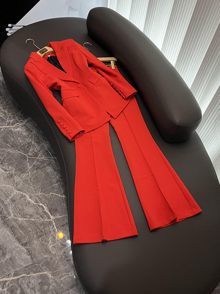 Red blazer/suit set