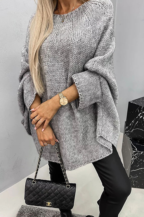 New Chapters Long Sleeve Knit Top - 5 Colors Grey