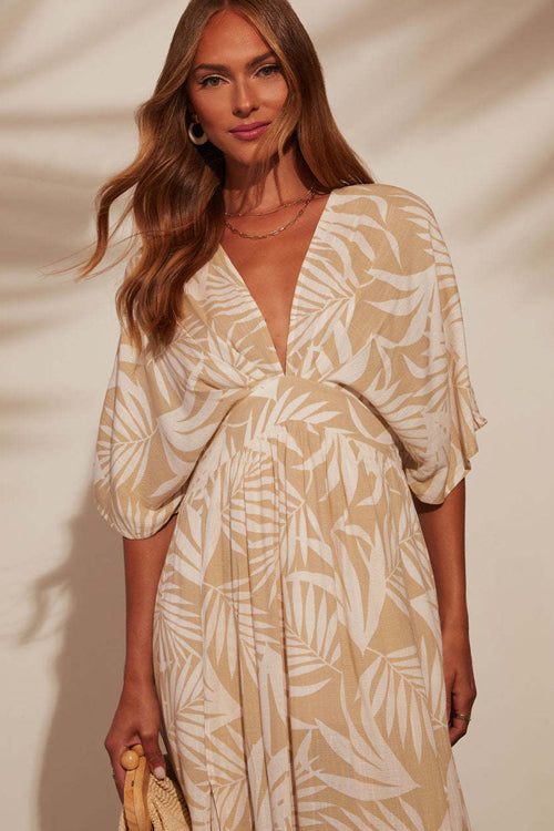 Mykonos Mood V-Neck Printed Maxi Dress - 3 Colors