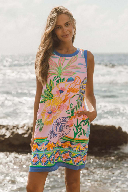 Lovable Aesthetic Print Sleeveless Mini Dress - 4 Colors