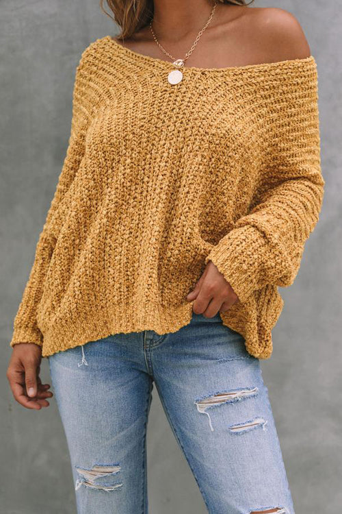 Express Yourself Knit Sweater - 4 Colors Yellow