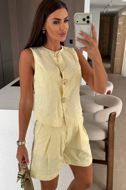 Marcie Denim Button Down Sleeveless Set - 3 Colors