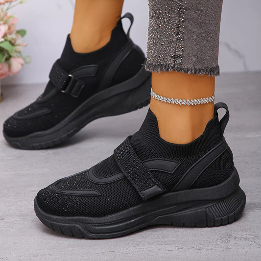 Mesh Sneakers with Round Toe