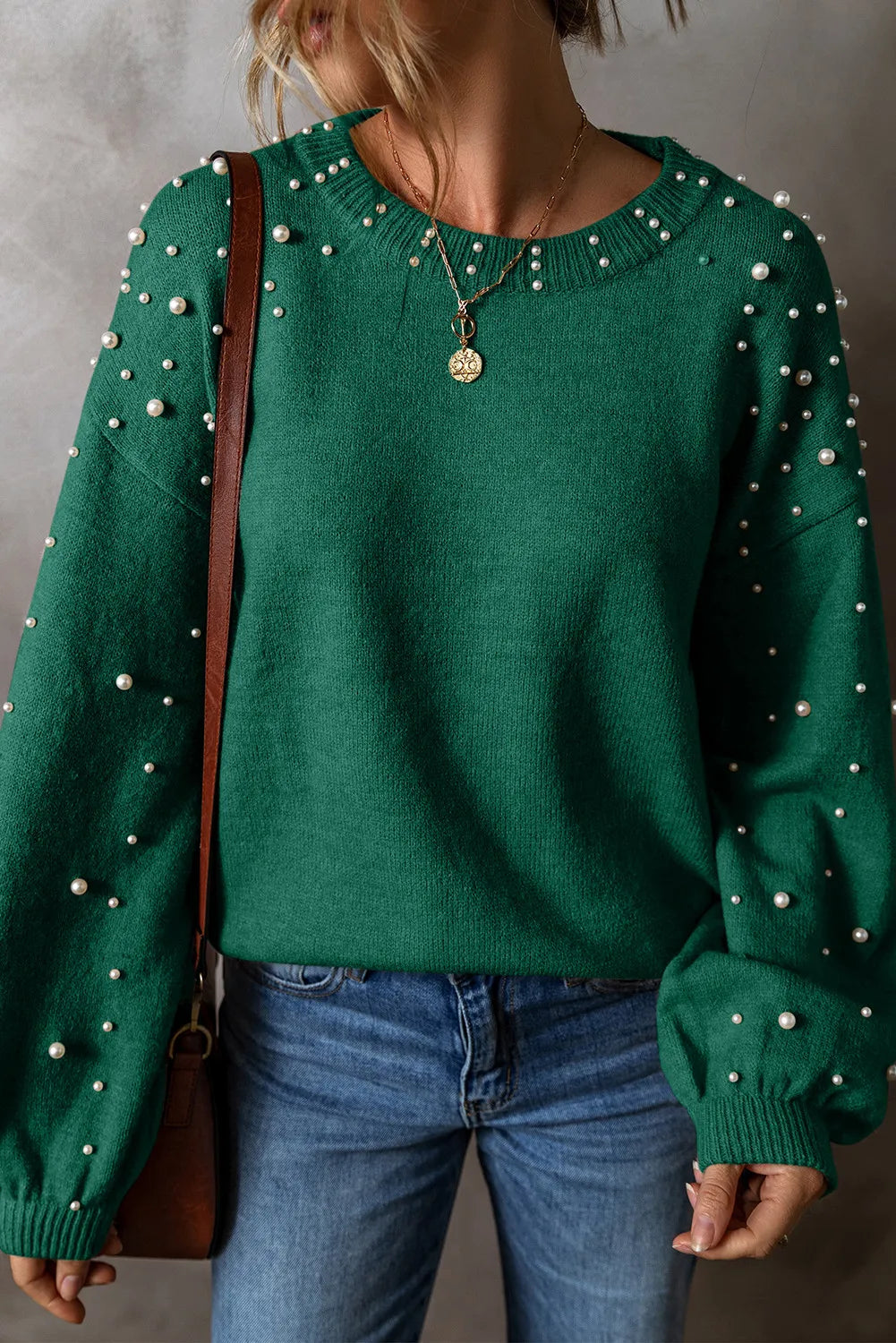 Cozy Pearl Long Sleeve Sweater