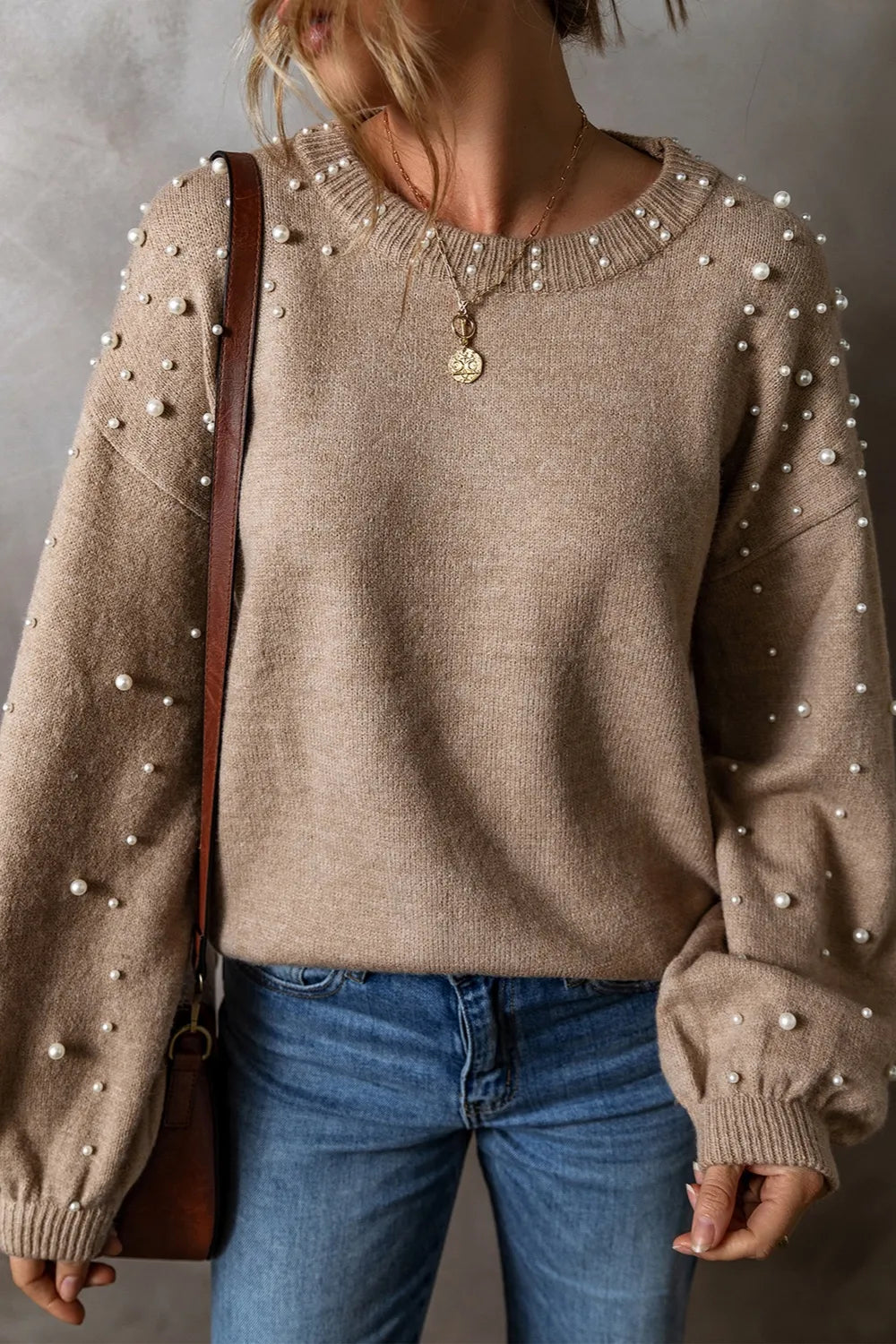 Cozy Pearl Long Sleeve Sweater
