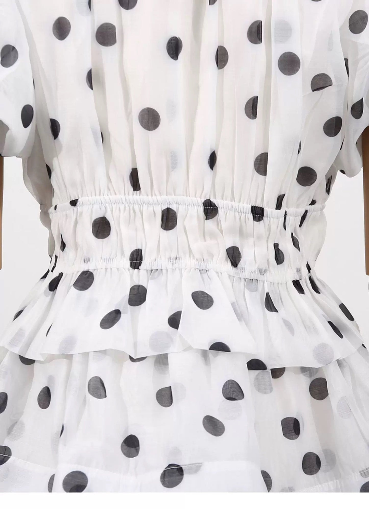 Odette Tiered Dot Dress
