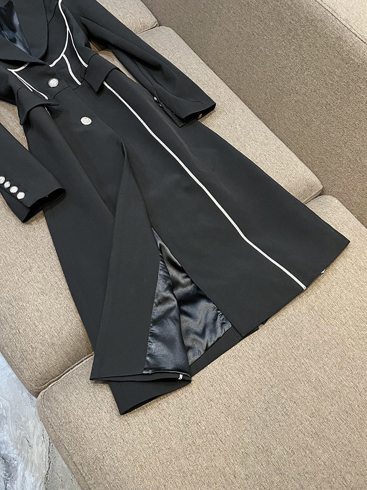 Aella black long coat