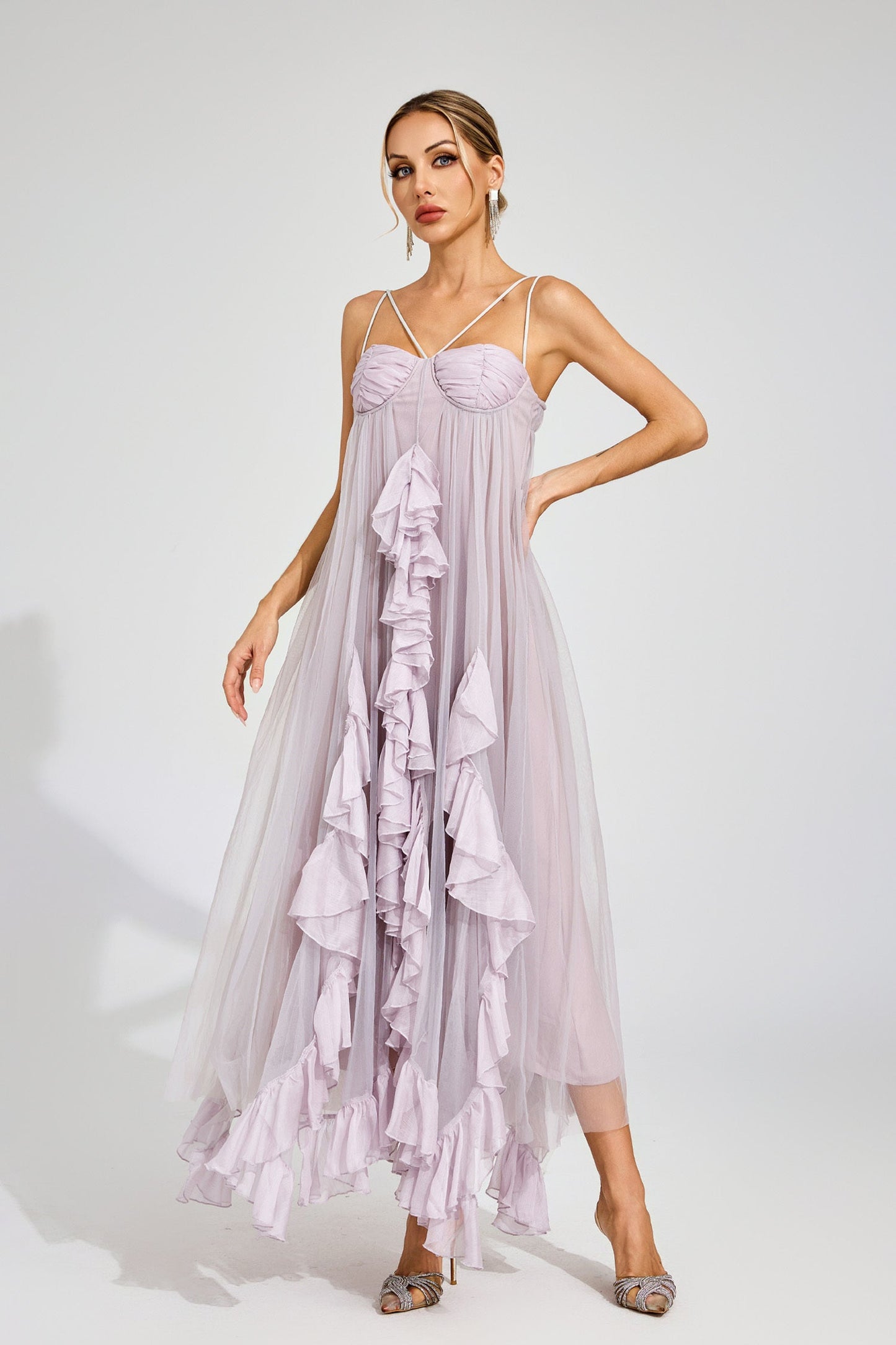 Dream Ruffle Tulle Maxi Dress