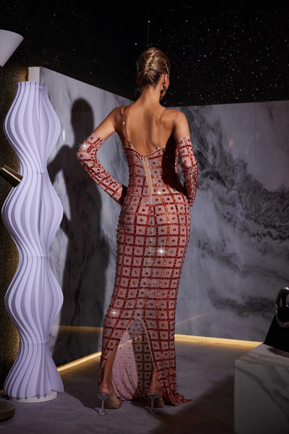 Rannie crystal maxi dress