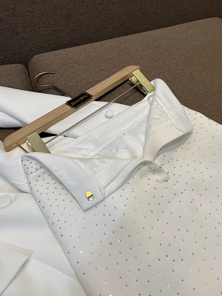 Gina white Blazer/skirt set