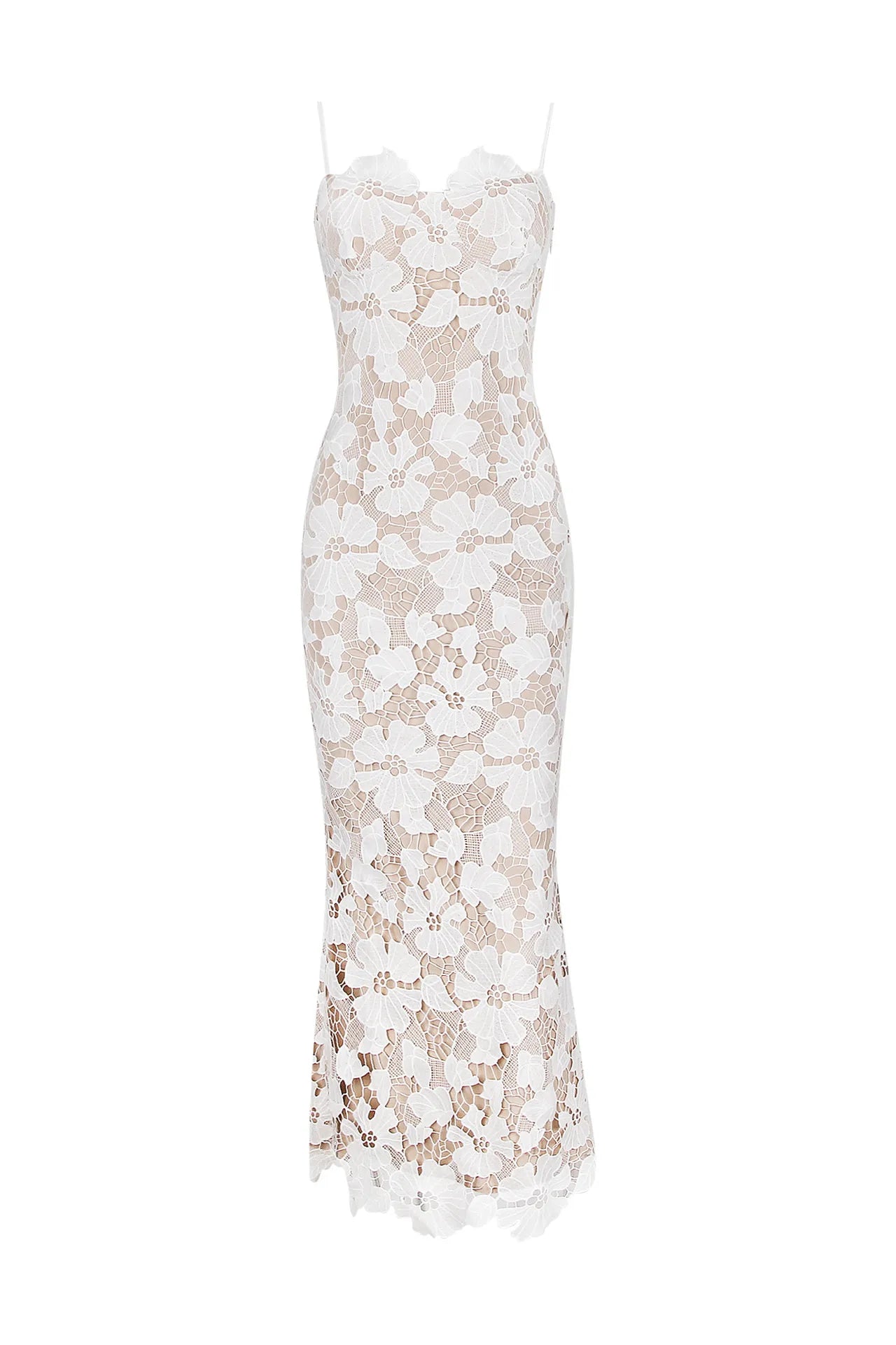 Isla Lace Corset Midi Dress
