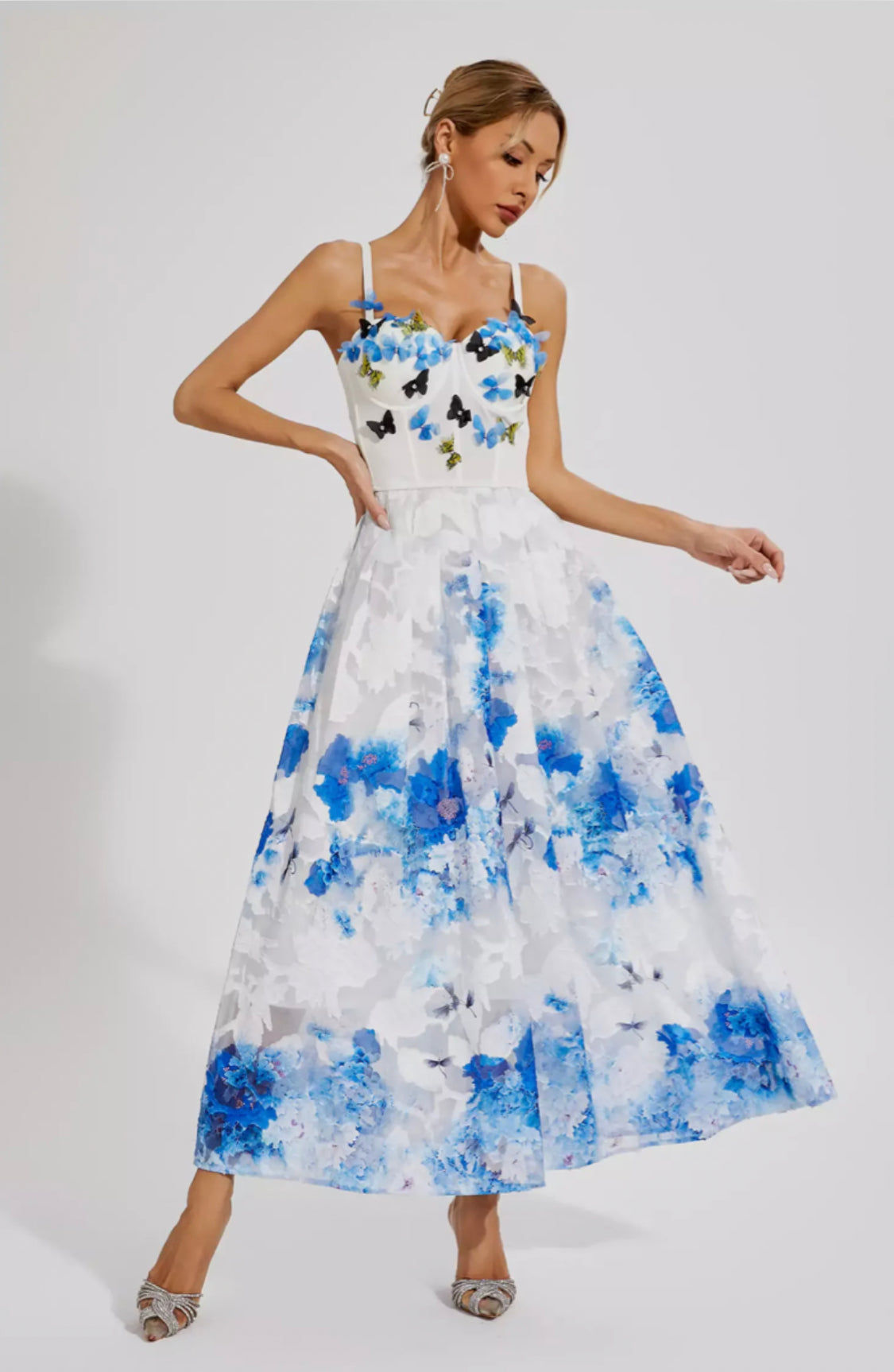 Kaisley butterfly maxi dress