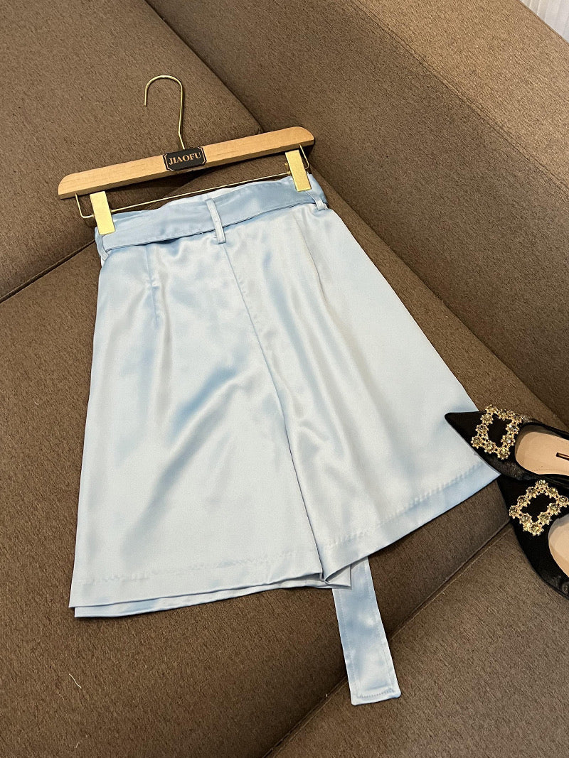 Sky blue satin set