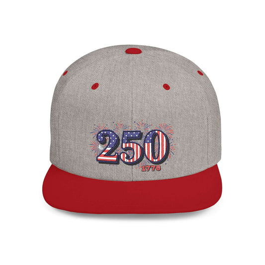 America 250th Anniversary Hat Flat Bill Snapback Hat