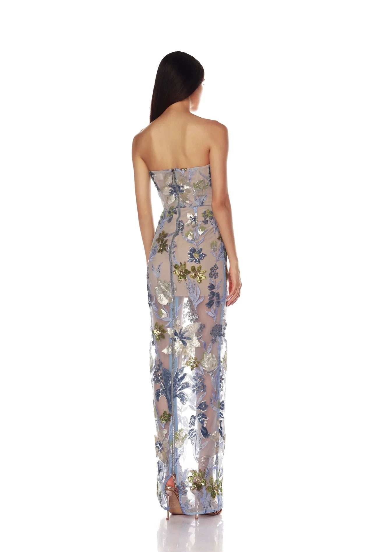 Celestia Bloom Strapless Gown