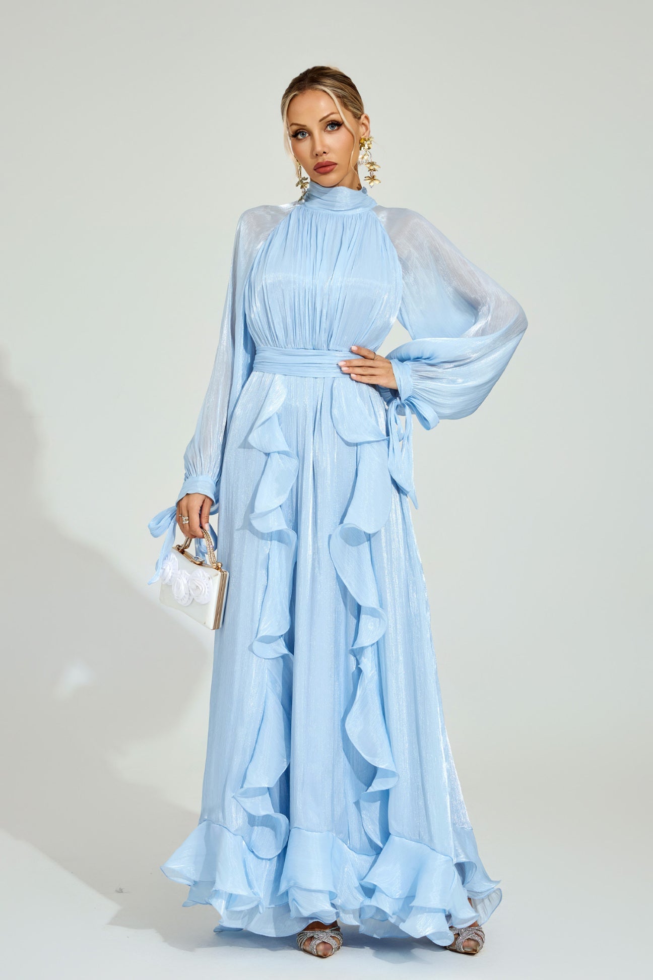 Céleste Ruffle Maxi Dress size M