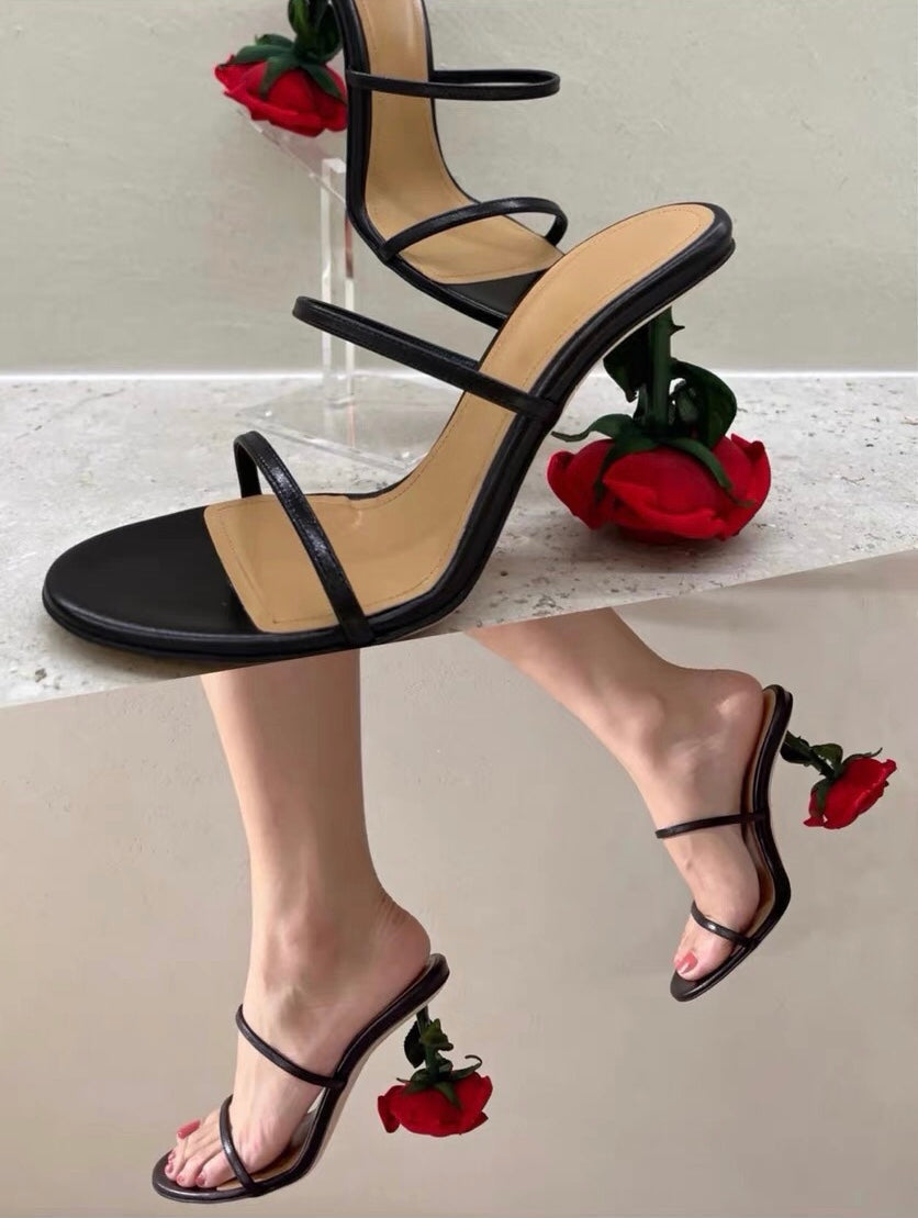 Rose heeled sandals