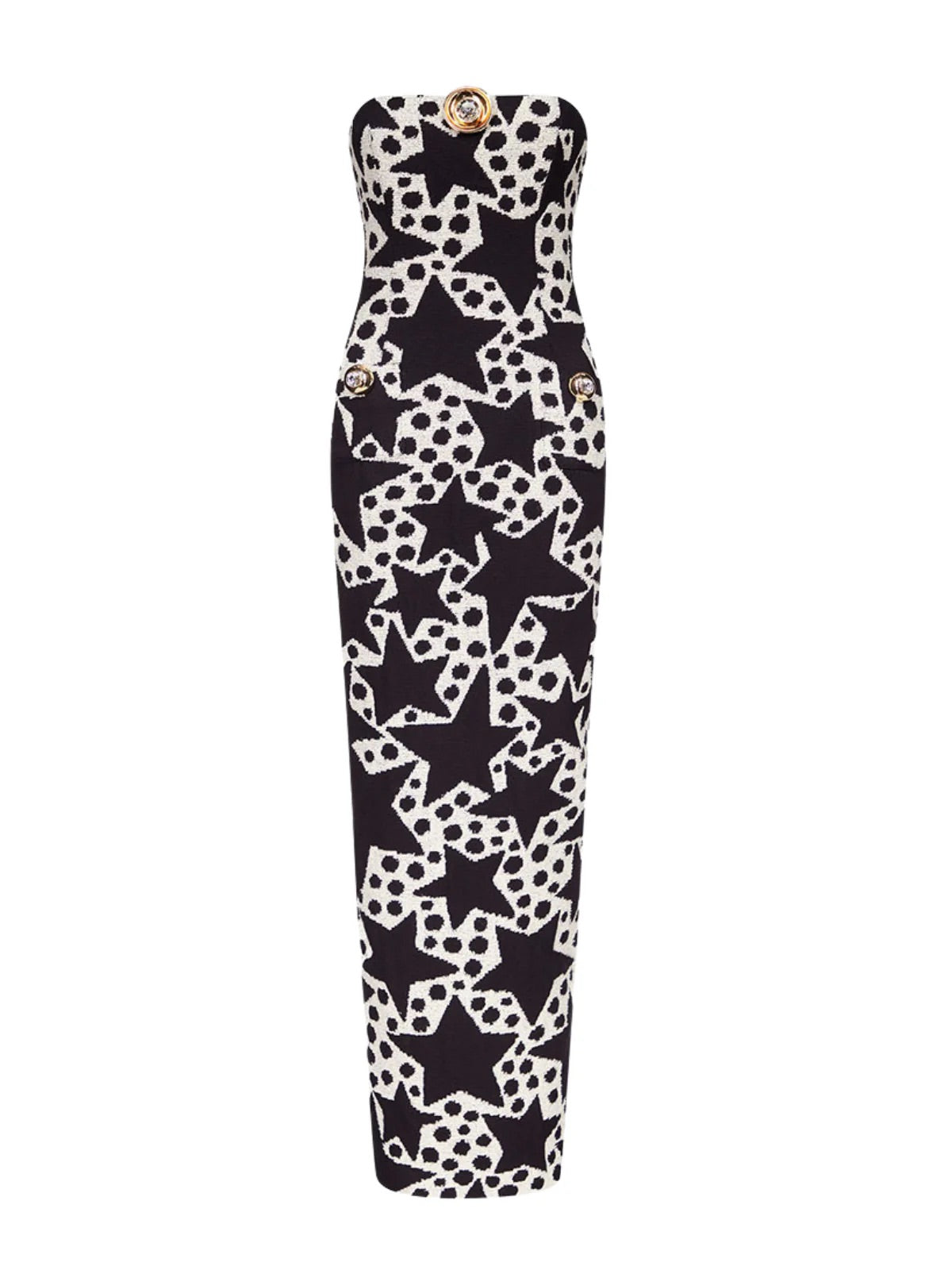 Anaëlle star/dot maxi dress