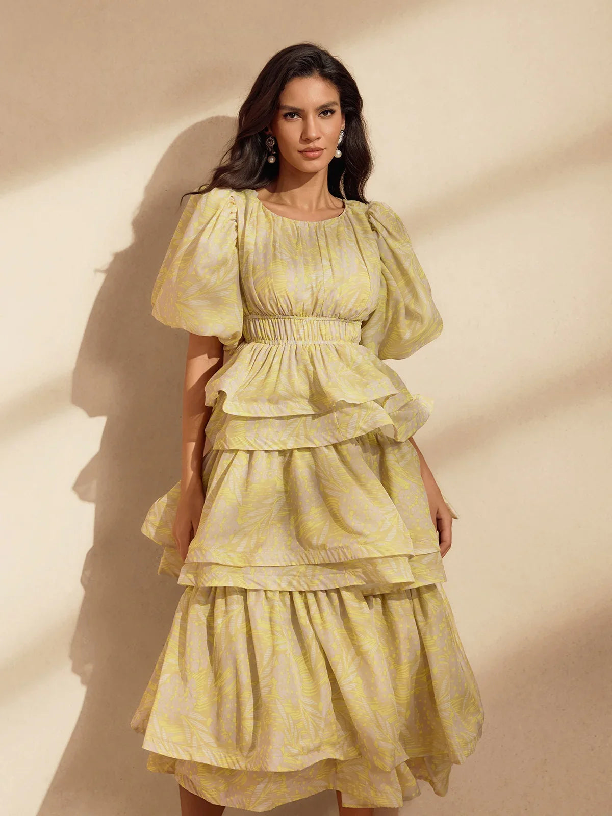 Camille Tiered Ruffle Puff Dress Set