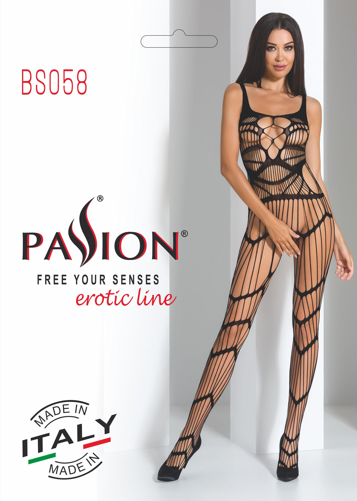 Fishnet Like Full Length Sheer Crotchless Full Body Stocking Made in Europe