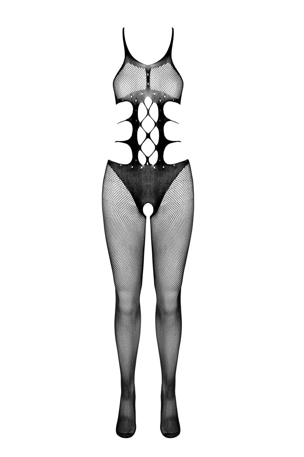 Ladies Sexy Patterned Body Stocking Crotchless Made In Europe