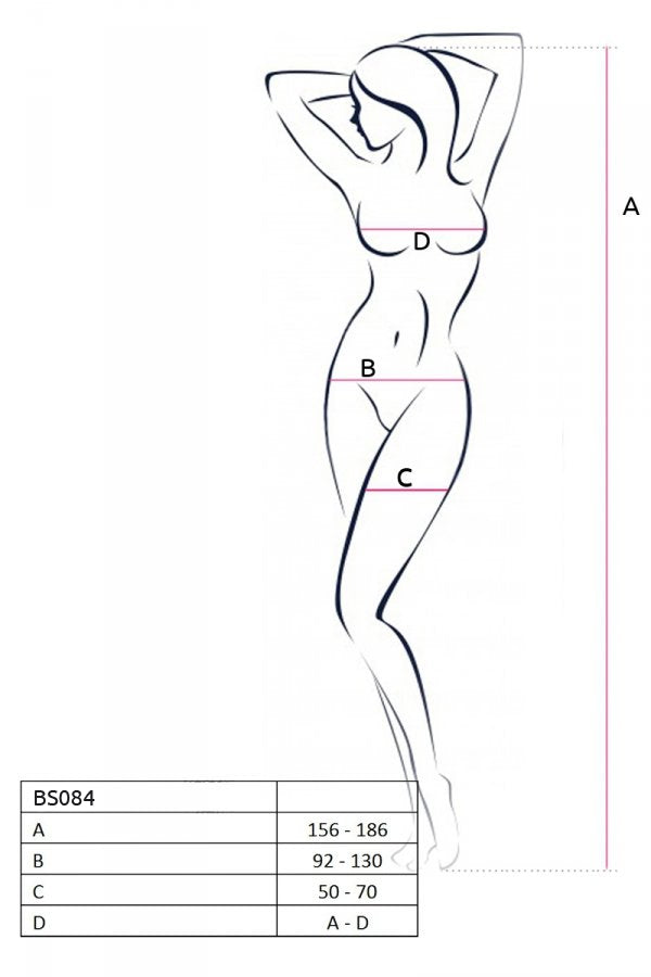 Ladies Sexy Patterned Body Stocking Crotchless Made In Europe