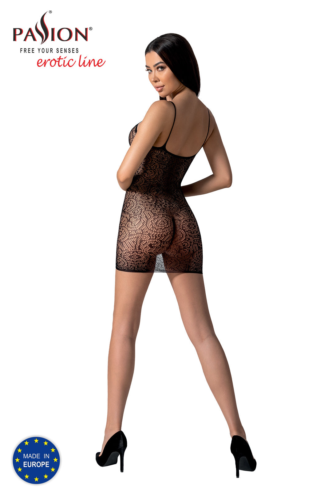 Ladies Sexy Bodystocking Dress w/ Detail in Front MADE IN ITALY