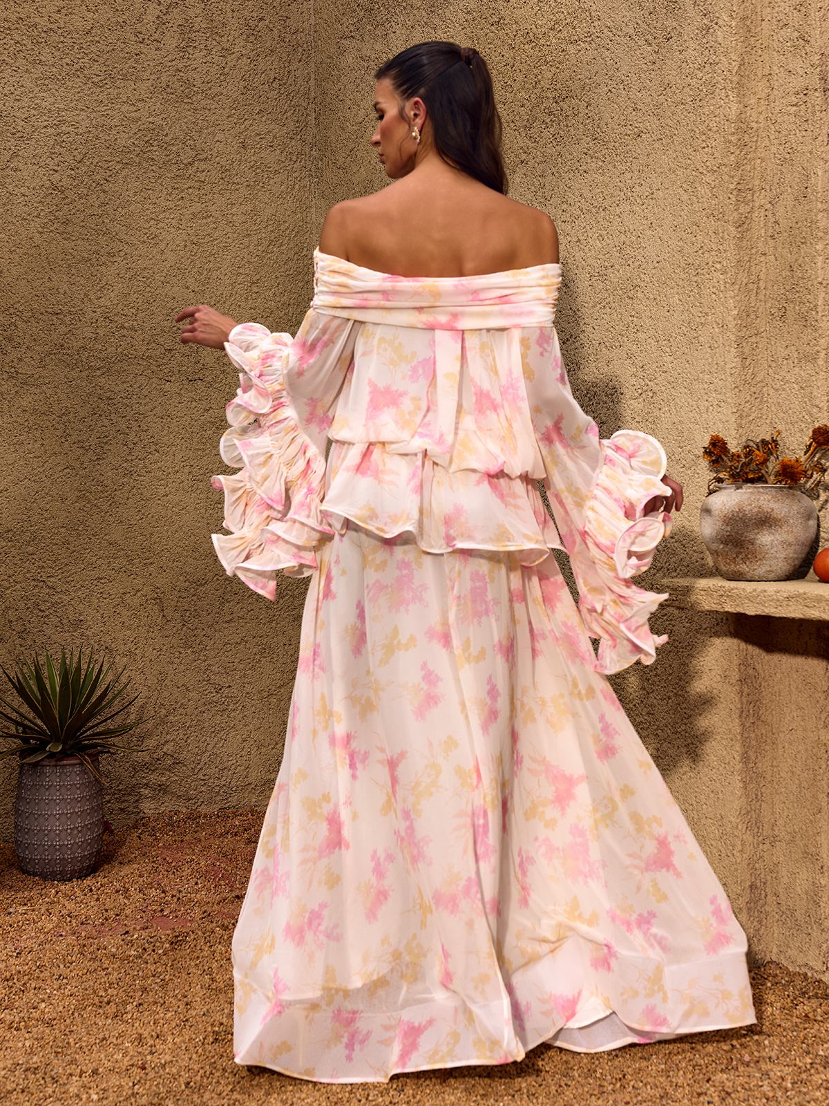 Rosalie Off-Shoulder Ruffle Maxi Dress