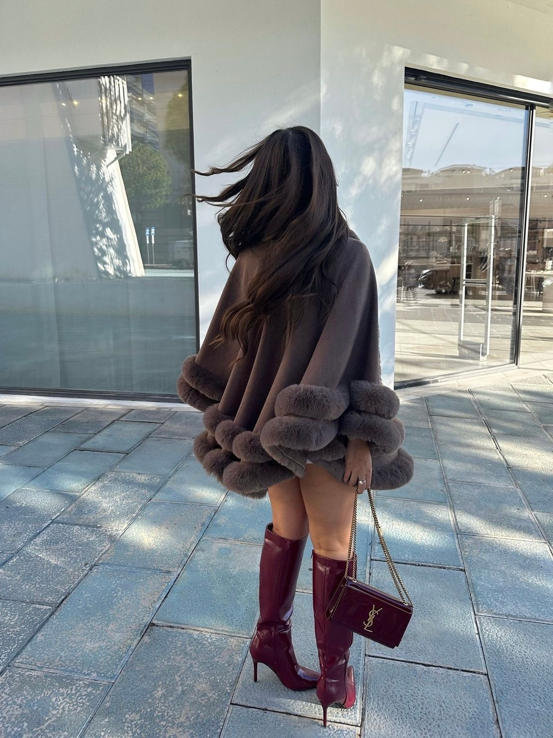Norway | Faux Fur Trim Winter Cape