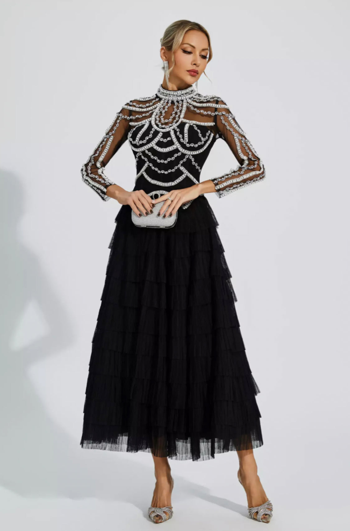Cadence beaded maxi dress