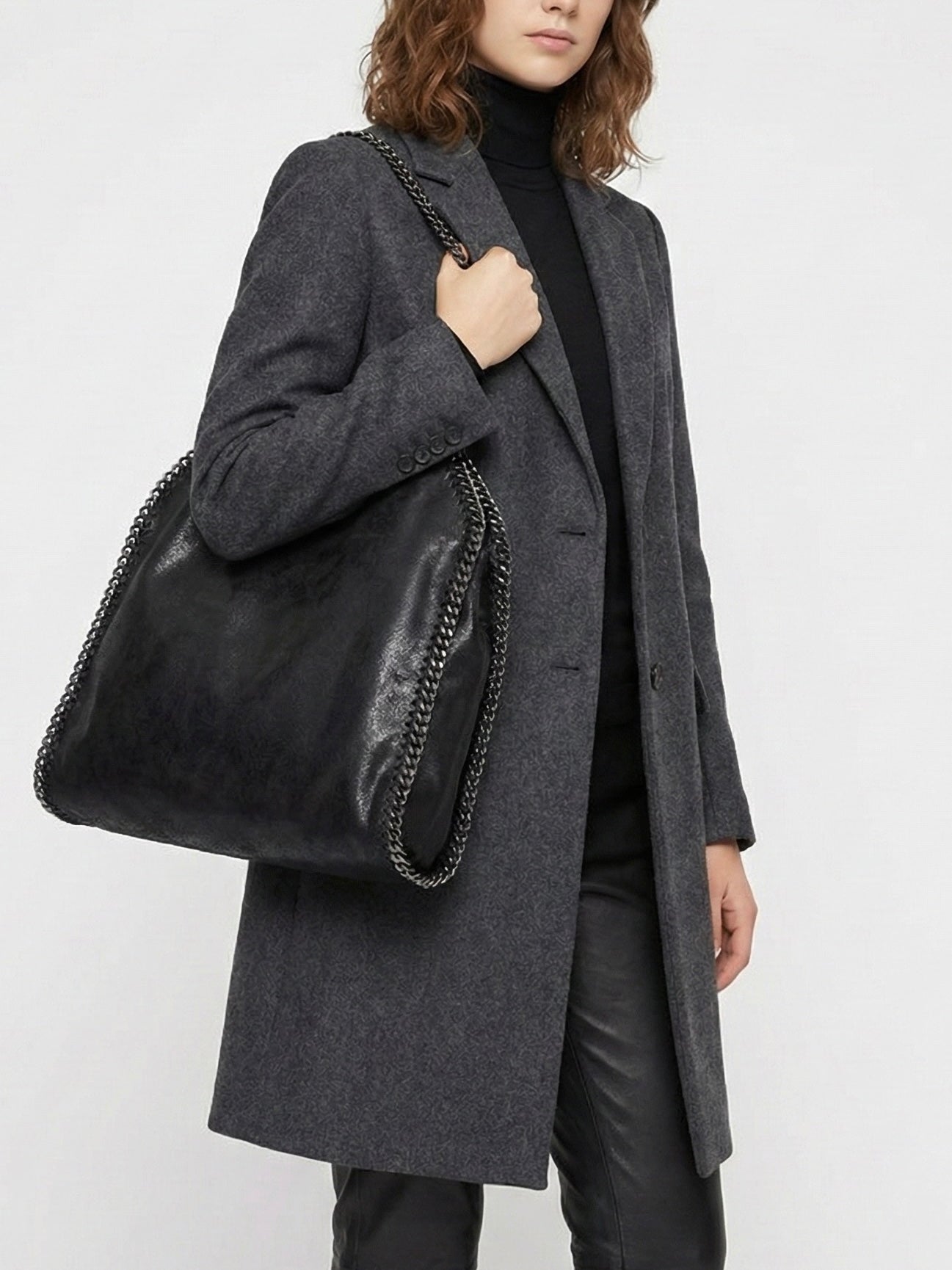Skyla | Chain Strap Soft Faux Leather Tote Bag
