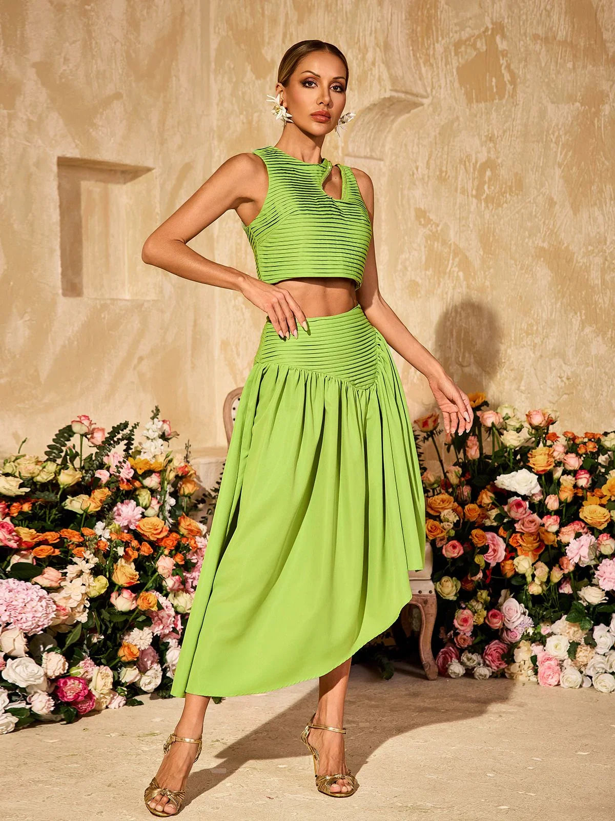 Amalfi Pleated Two-Piece Set