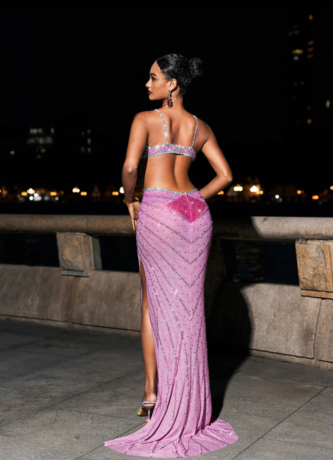Cele crystal maxi dress