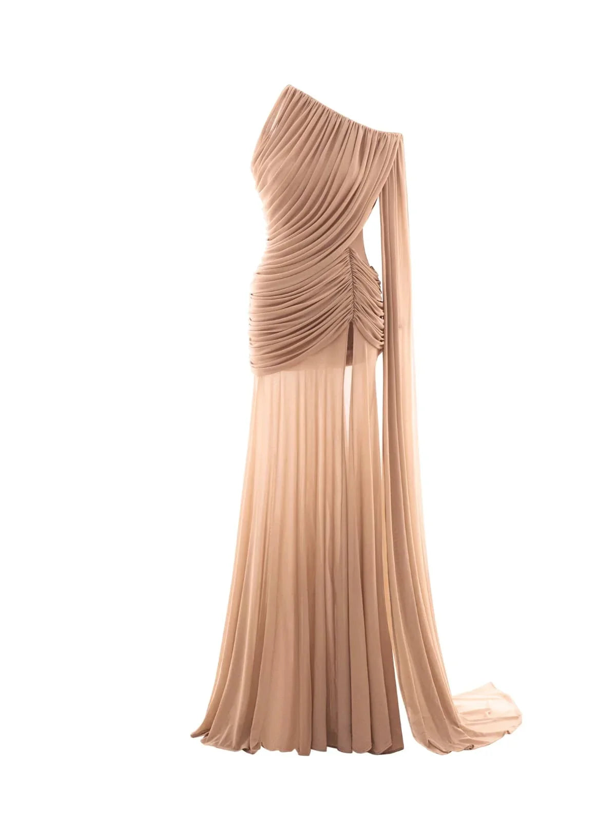 Aurelia Draped One-Shoulder Maxi Dress